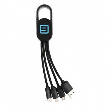 Logotrade promotional gift image of: 4-in-1 cable with carabiner clip