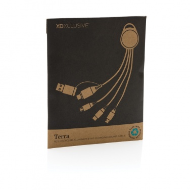 Logotrade corporate gift image of: Terra RCS recycled aluminium 6-in-1 charging cable