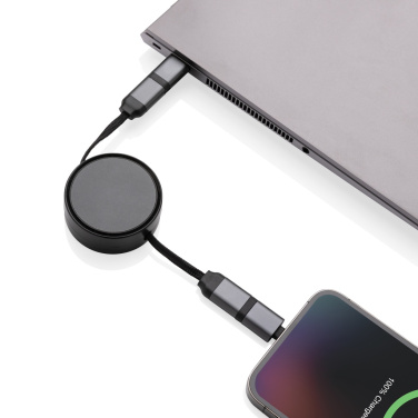 Logotrade promotional product image of: Terra RCS recycled aluminium retractable 6 in 1 cable