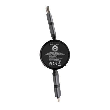 Logotrade promotional product image of: Terra RCS recycled aluminium retractable 6 in 1 cable