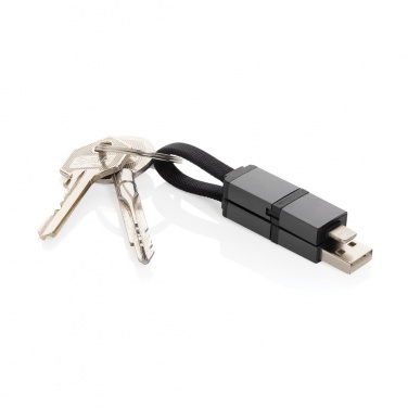 Logo trade promotional gift photo of: Terra recycled aluminum 4 in 1 60W fast charging cable