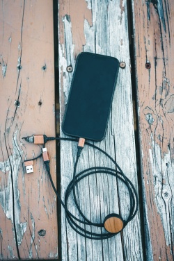 Logo trade promotional giveaways image of: Ohio RCS certified recycled plastic 6-in-1 cable