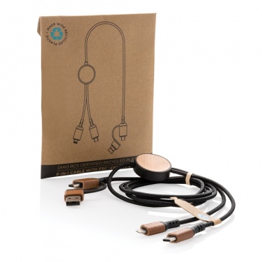 Logo trade corporate gifts image of: Ohio RCS certified recycled plastic 6-in-1 cable