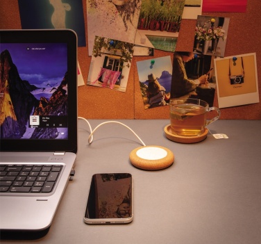 Logotrade business gifts photo of: Cork and Wheat 5W wireless charger