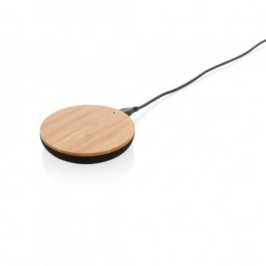 Logo trade promotional merchandise picture of: Bamboo X 5W wireless charger