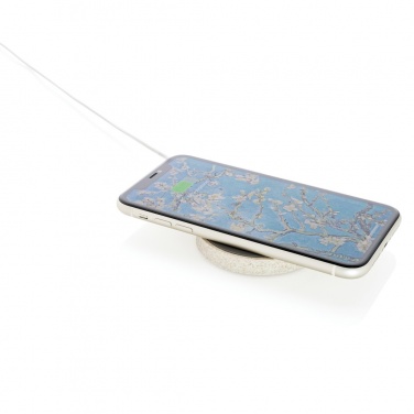 Logo trade promotional items picture of: Wheat Straw 5W round wireless charging pad