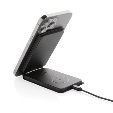 Logo trade promotional merchandise photo of: Swiss Peak RCS rPU 15W  3-in-1 magnetic wireless charger