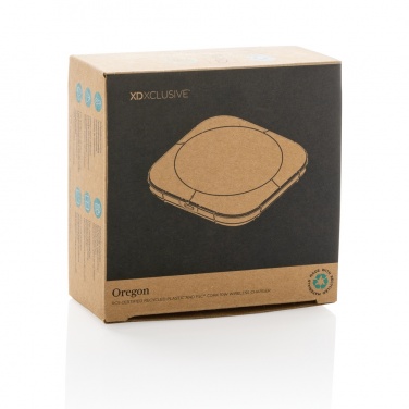 Logotrade promotional products photo of: Oregon RCS recycled plastic and cork 10W wireless