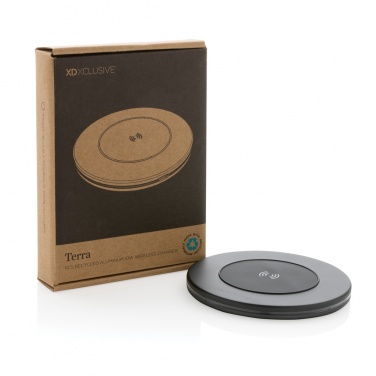 Logo trade promotional giveaway photo of: Terra RCS recycled aluminium 10W wireless charger