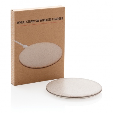 Logo trade promotional items image of: 5W Wheat straw wireless charger