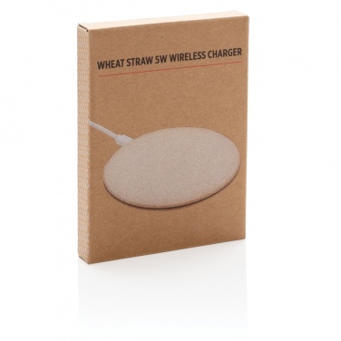 Logo trade advertising products picture of: 5W Wheat straw wireless charger