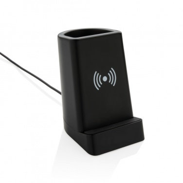 Logotrade promotional items photo of: Light up logo 5W wireless charging pen holder
