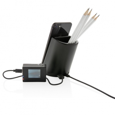 Logotrade advertising product picture of: Light up logo 5W wireless charging pen holder