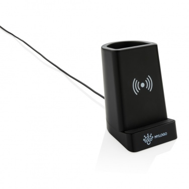 Logotrade promotional gifts photo of: Light up logo 5W wireless charging pen holder