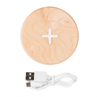 Logo trade promotional items picture of: 5W wood wireless charger