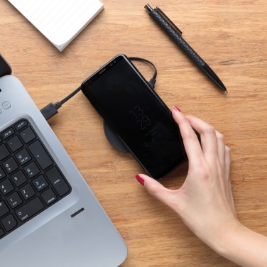 Logo trade business gifts image of: 5W wireless charging pad round