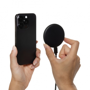 Logo trade promotional items image of: Magnapad 15W RCS rplastic magnetic 3 in 1 charging pad