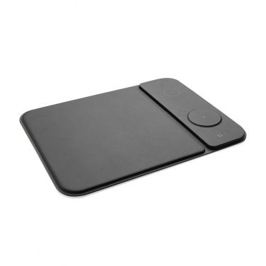 Logotrade advertising product image of: Swiss peak RCS recycled PU 15W 3 in 1 charging mousepad