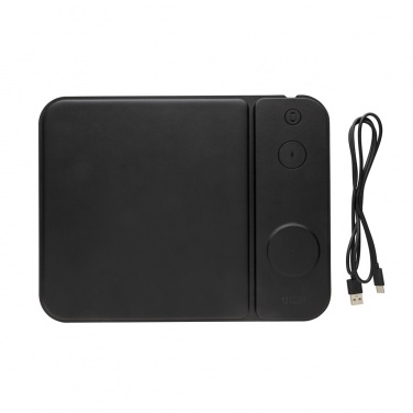 Logotrade promotional gift image of: Swiss peak RCS recycled PU 15W 3 in 1 charging mousepad