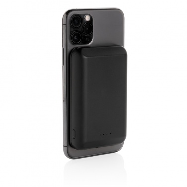 Logo trade promotional gifts picture of: Magnetic 5.000 mAh 5W wireless powerbank