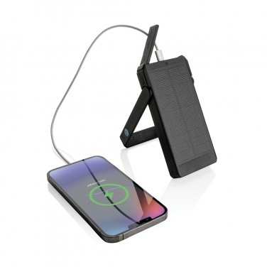 Logotrade promotional item image of: Skywave RCS recycled plastic solar powerbank 10000 mAh