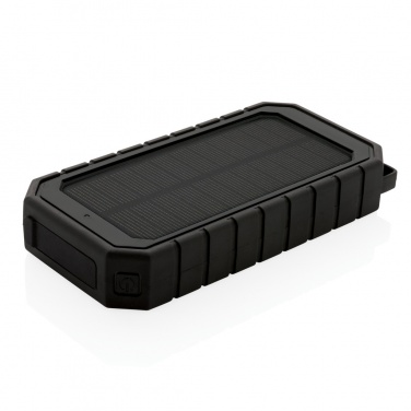 Logo trade promotional giveaways image of: RCS recycled plastic Solar powerbank with 10W Wireless