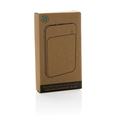 Logotrade promotional merchandise picture of: RCS recycled plastic 5.000 mAh powerbank