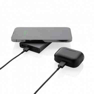 Logotrade corporate gift picture of: Terra RCS recycled aluminium 5000 mAh powerbank 5W wireless