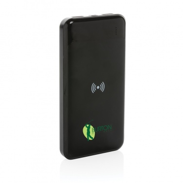 Logo trade promotional gift photo of: RCS standard recycled plastic wireless powerbank