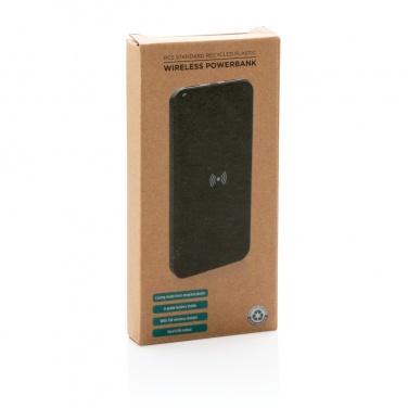 Logotrade promotional giveaway image of: RCS standard recycled plastic wireless powerbank