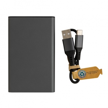 Logo trade promotional item photo of: Terra RCS recycled aluminium powerbank 5.000 mAh