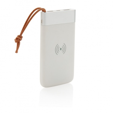 Logo trade promotional products picture of: Aria 8.000 mAh 5W wireless charging powerbank
