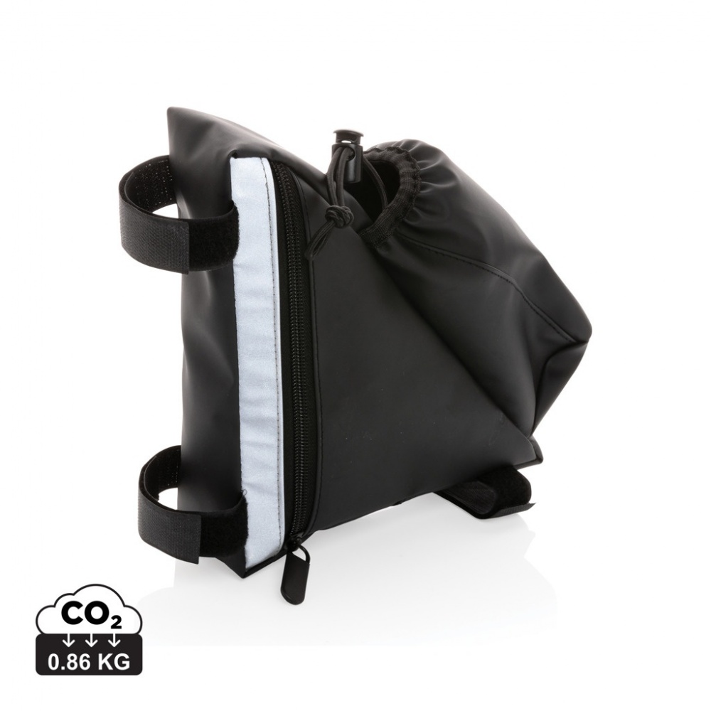 Logo trade promotional products image of: PU high visibility bike frame bag with bottle holder