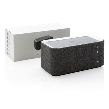 Logo trade corporate gifts image of: Vogue wireless charging speaker