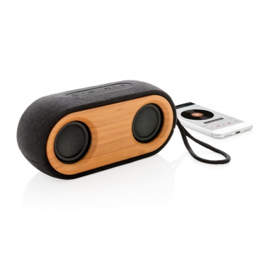 Logo trade promotional merchandise image of: Bamboo X double speaker
