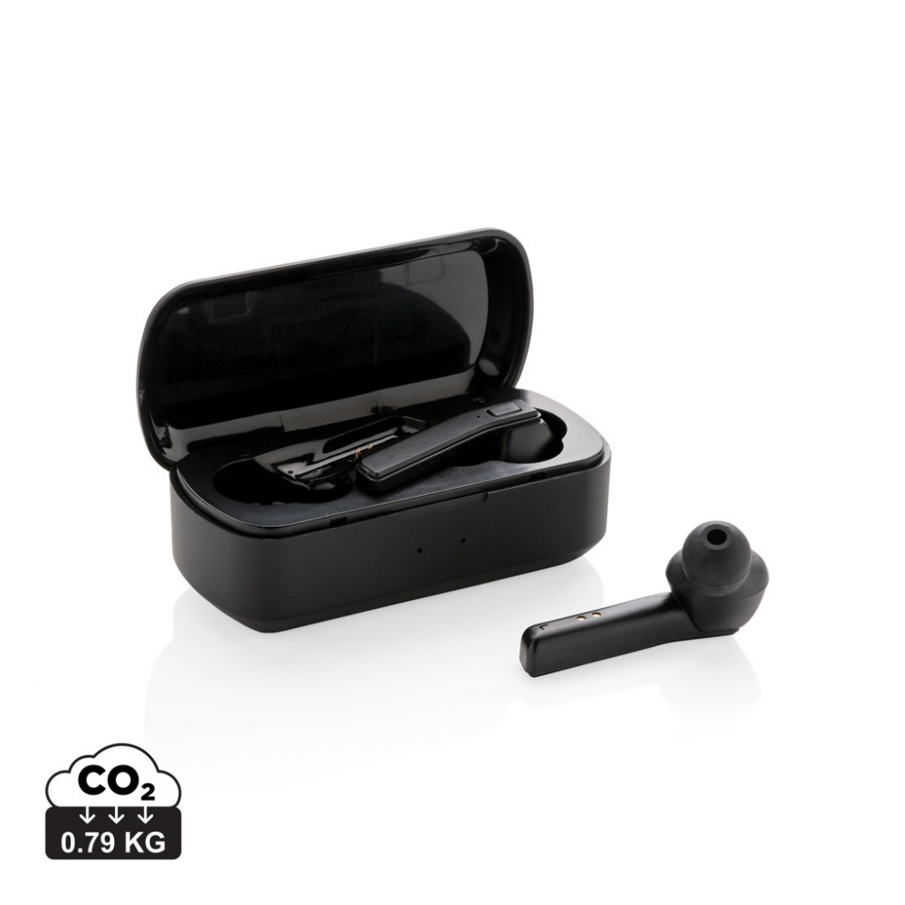 Logo trade promotional product photo of: Free Flow TWS earbuds in charging case