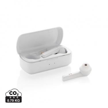 Logo trade promotional merchandise image of: Free Flow TWS earbuds in charging case