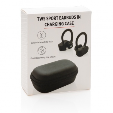 Logo trade advertising products picture of: TWS sport earbuds in charging case