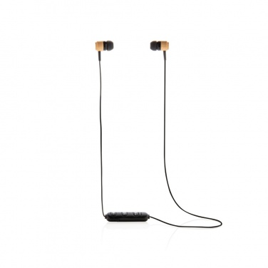 Logo trade advertising product photo of: Bamboo wireless earbuds