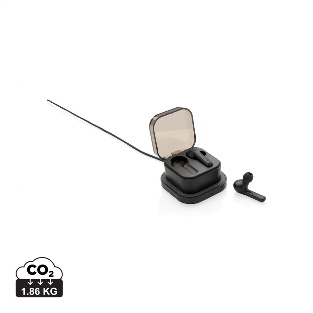 Logo trade promotional item photo of: TWS earbuds in wireless charging case
