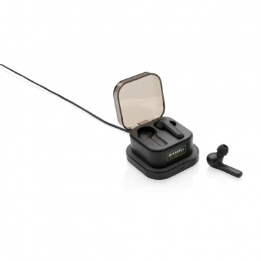 Logo trade promotional gift photo of: TWS earbuds in wireless charging case