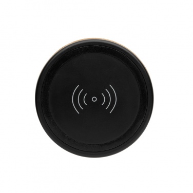 Logo trade advertising products picture of: Bamboo wireless charger speaker
