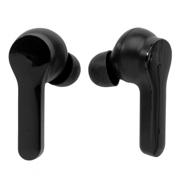 Logo trade promotional gifts image of: Light up logo TWS earbuds in charging case