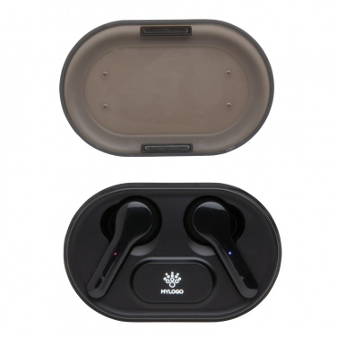 Logotrade promotional giveaway picture of: Light up logo TWS earbuds in charging case