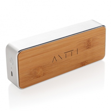 Logo trade promotional gifts image of: Nevada Bamboo 3W wireless speaker