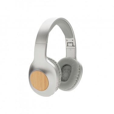 Logo trade promotional giveaways picture of: Dakota Bamboo wireless headphone
