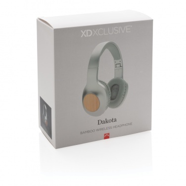 Logo trade promotional items picture of: Dakota Bamboo wireless headphone