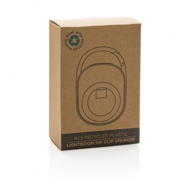 Logo trade corporate gifts image of: RCS recycled plastic Lightboom 5W Clip speaker