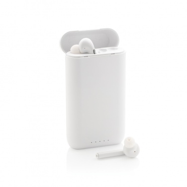 Logo trade promotional gifts picture of: Liberty TWS earbuds with 5.000 mAh powerbank