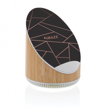 Logotrade promotional giveaways photo of: Ovate bamboo 5W speaker with 15W wireless charger